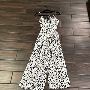 White leopard jumpsuit